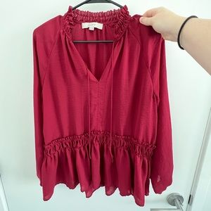 Burgundy Loft Blouse
